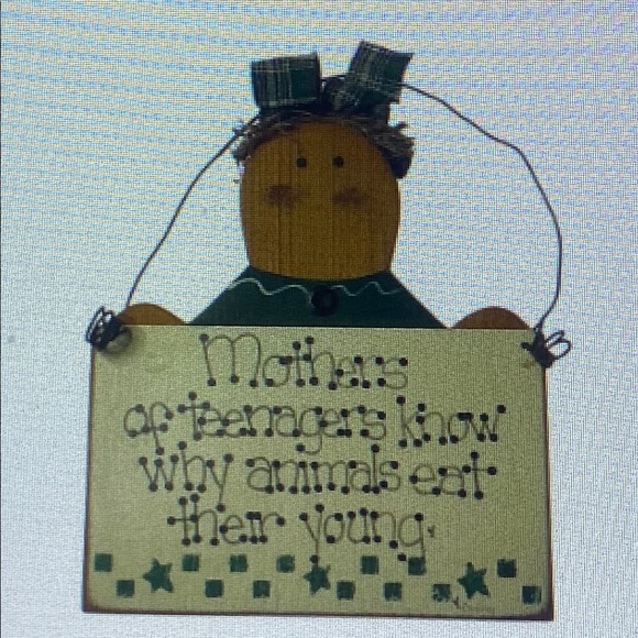 Meet the Posher Other - Mothers of Teenagers Know Why Animals Eat Their Young Wood Sign Home Decor